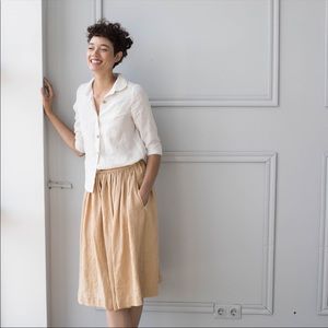 NOTPERFECTLINEN 1950s City Skirt Size M Deepest Black